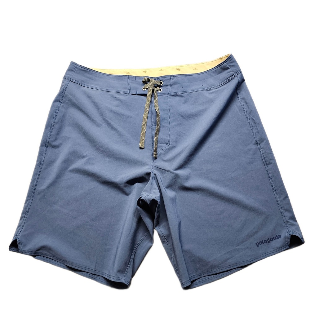Patagonia Board Shorts Mens 34 Blue Stretch Quick Dry Surf Surfing Water Polo‎